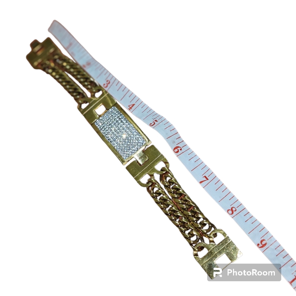Stainless Steel Rhinestone Bracelet - Picture 4 of 4